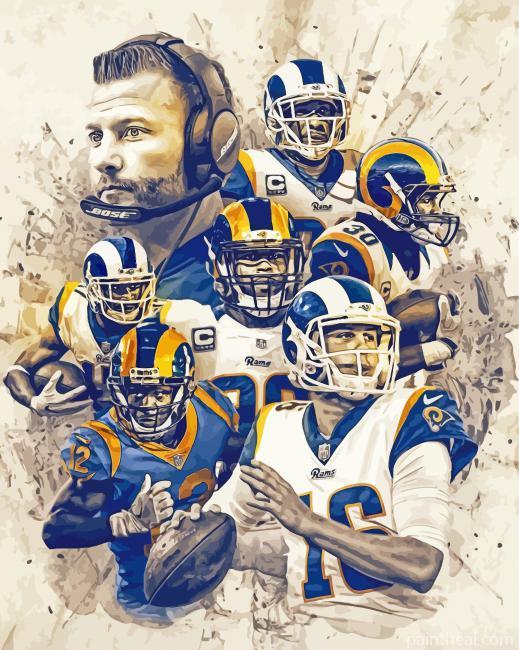 St Louis Rams Players Art Painting By Numbers Kits