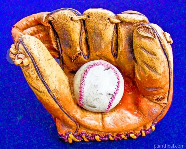 Worn Out Baseball Glove And Ball Painting By Numbers Kits
