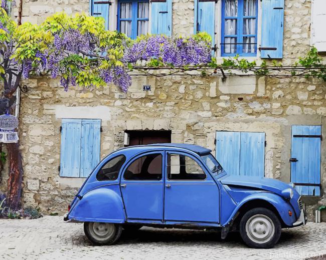 Blue Vintage Citroen NEW Painting By Numbers Kits