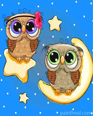 Cute Owls Painting By Numbers Kits