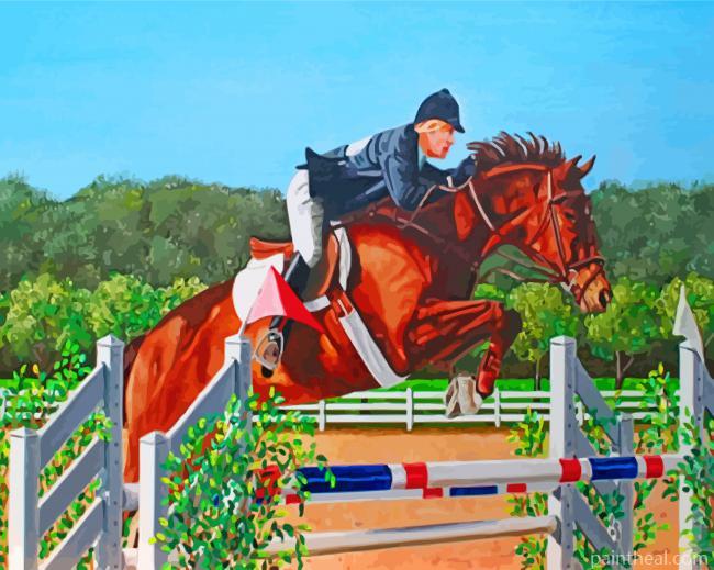 Steeplechase Horse Race Painting By Numbers Kits