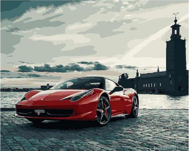 Ferrari Sports Car Engines Painting By Numbers Kits