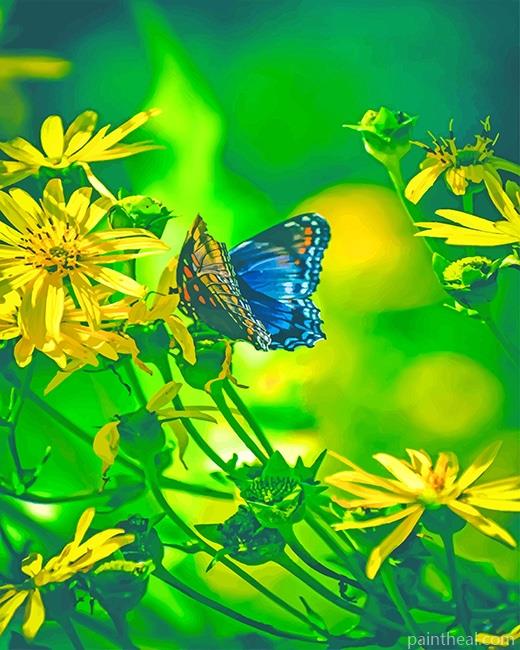 Butterfly Enjoying Nature NEW Painting By Numbers Kits
