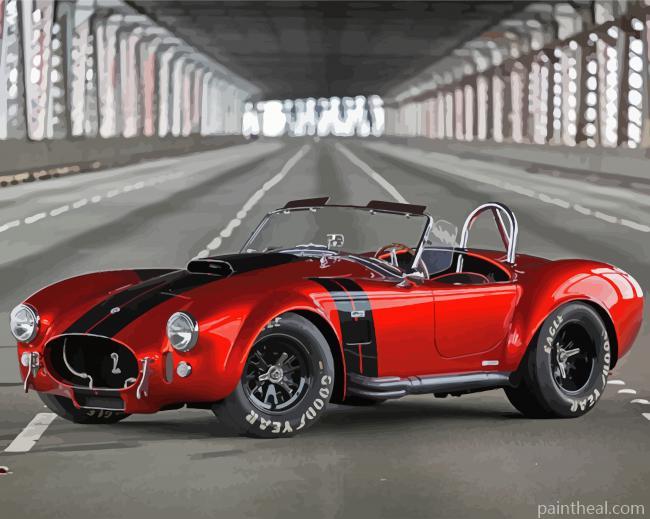 Red Ford Shelby Cobra Painting By Numbers Kits