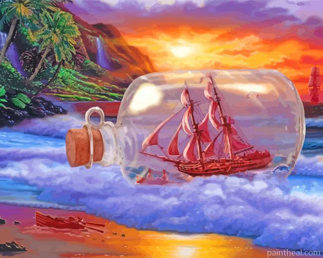 Ship In A Bottle Painting By Numbers Kits