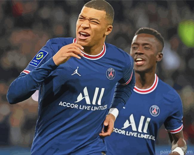 Kylian Mbappe Paris Saint Germain Painting By Numbers Kits