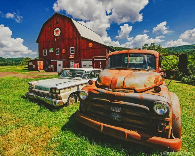 Rusty Car And Truck Painting By Numbers Kits