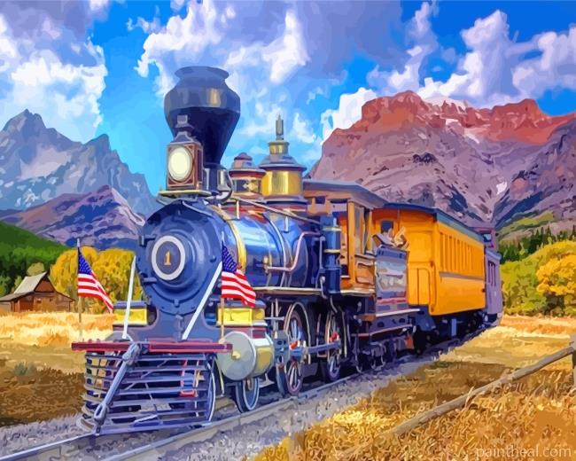 Stream Train Painting By Numbers Kits