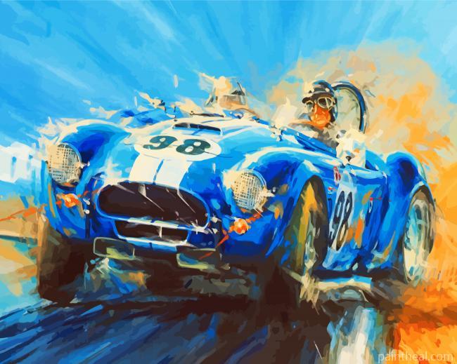 Abstract Car Race Painting By Numbers Kits