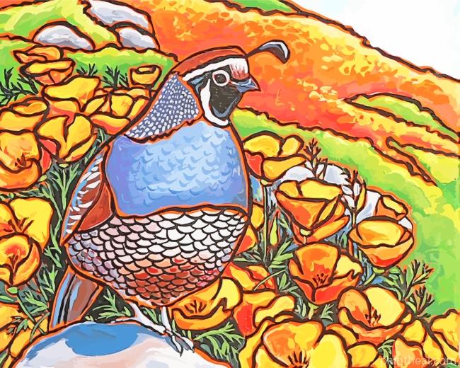 Quail Bird Art Painting By Numbers Kits