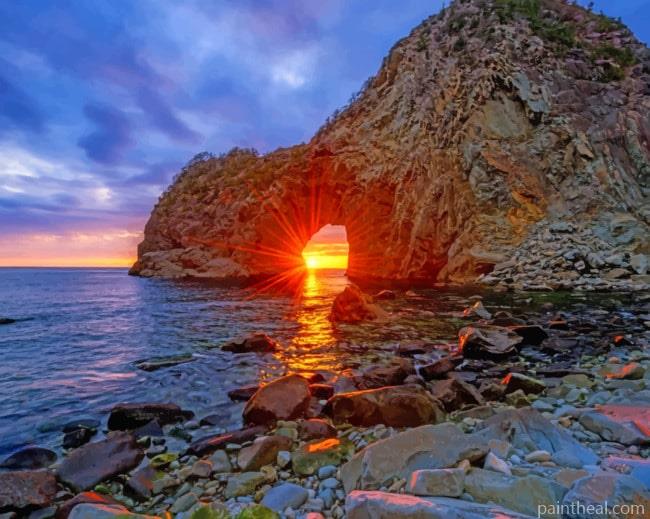 Beach Arch In Japan Painting By Numbers Kits
