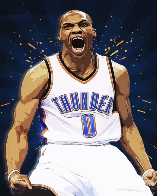 Russell Westbrook Illustration Painting By Numbers Kits