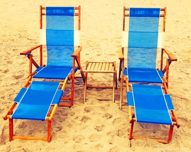 Beach Blue Chairs Painting By Numbers Kits