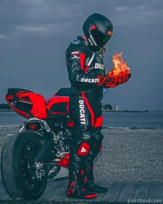 Fire Motocross NEW Painting By Numbers Kits