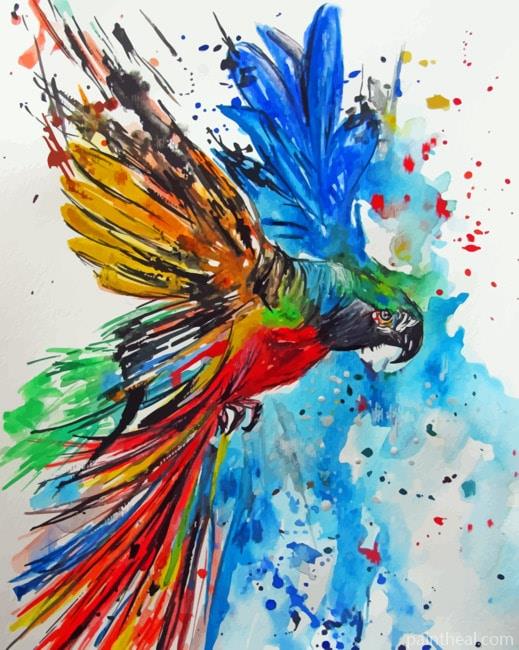 Watercolor Parrot Painting By Numbers Kits