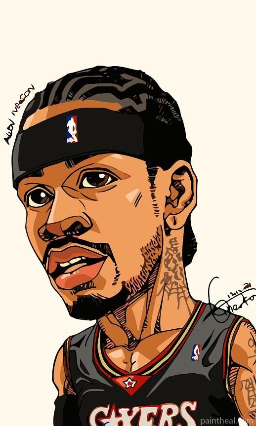 Allen Iverson Sports Painting By Numbers Kits