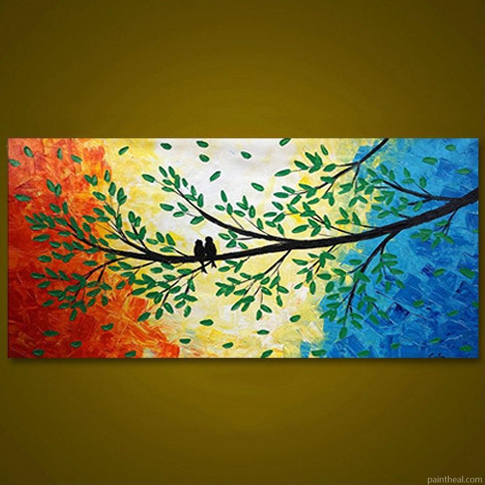 Birds On Tree Branch Painting By Numbers Kits