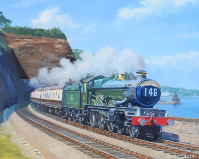 Flying Scotsman Old Train Painting By Numbers Kits