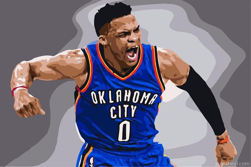 Russell Westbrook Sports Painting By Numbers Kits