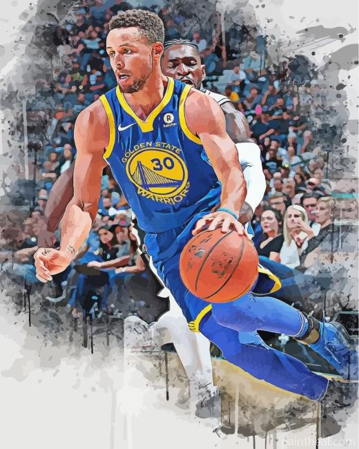 Stephen Curry Golden State Warriors Painting By Numbers Kits