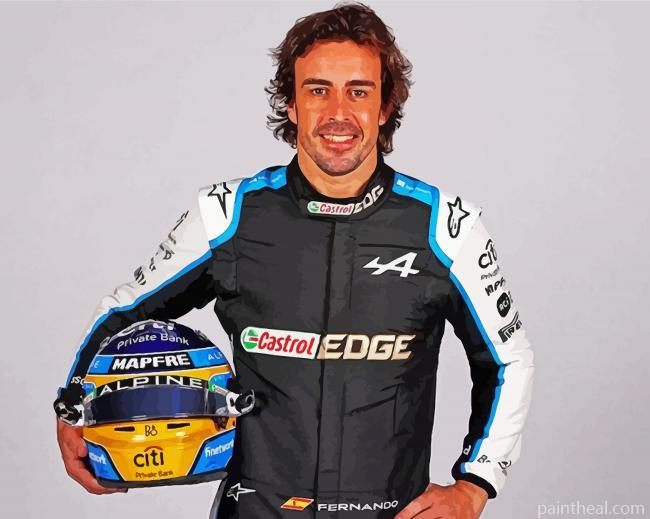 The Driver Fernando Alonso Motorsports Racing Driver Painting By Numbers Kits