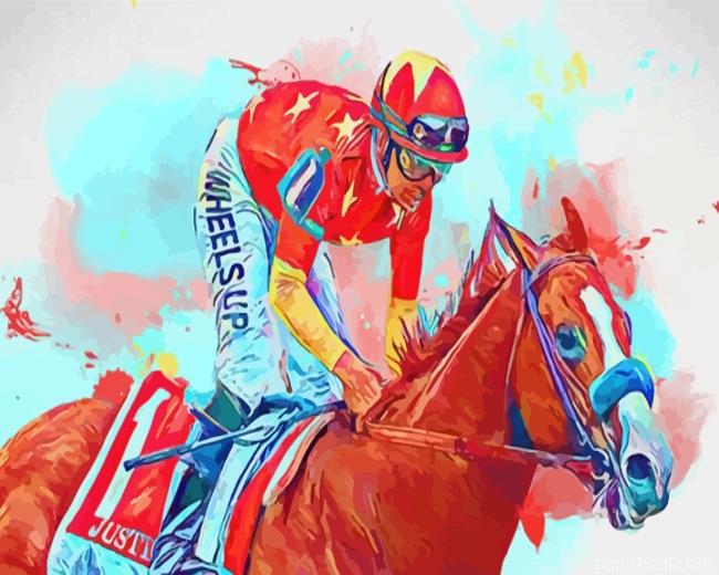 Horse Race Art Painting By Numbers Kits