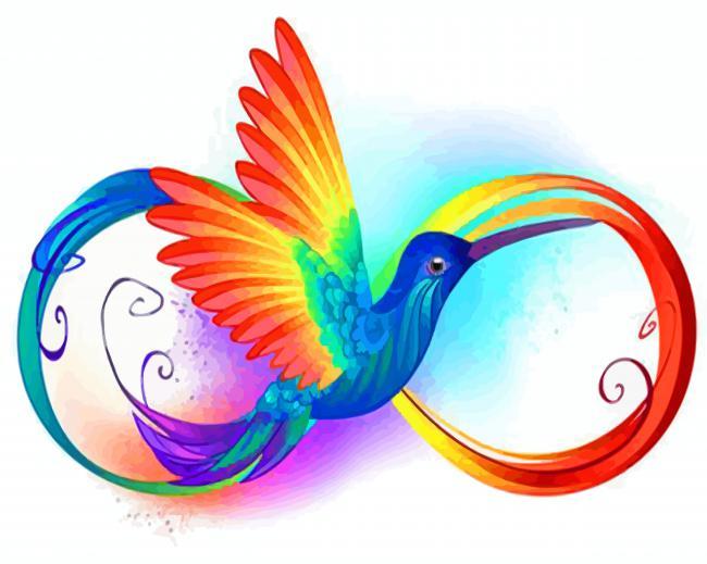 Colorful Infinity Bird Painting By Numbers Kits