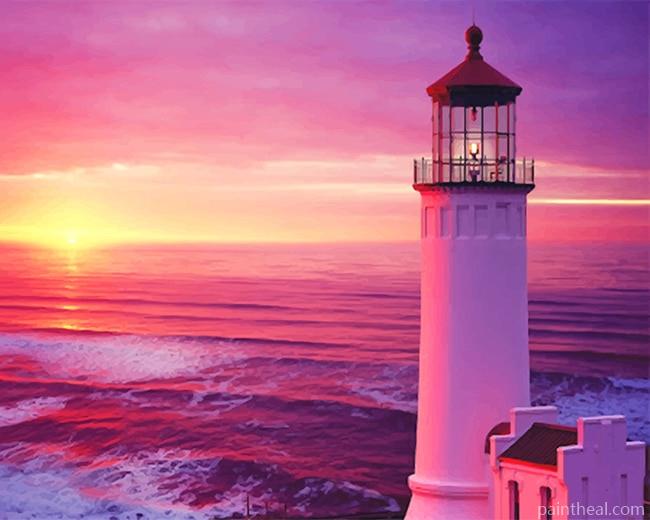 Lighthouse Sunset Painting By Numbers Kits