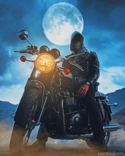 Night Biker NEW Painting By Numbers Kits