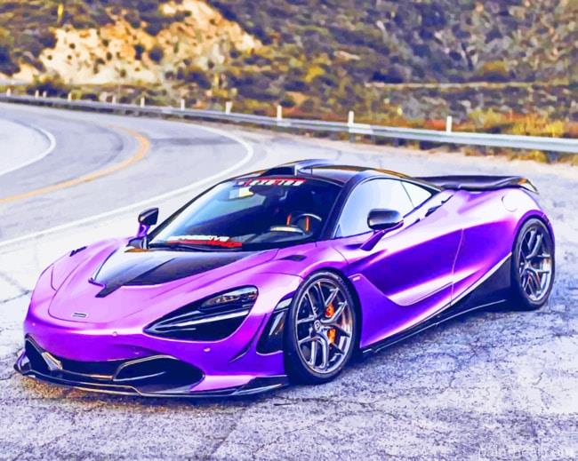 Purple Car NEW Painting By Numbers Kits