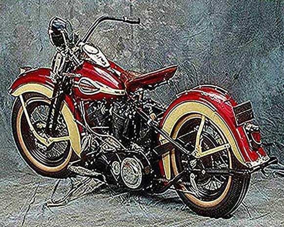 Harley Davidson Motorcycle Engines Painting By Numbers Kits