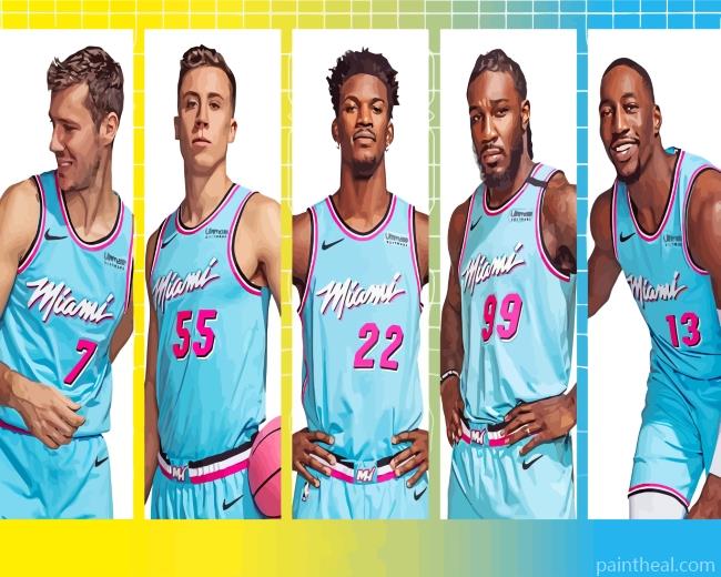 Aesthetic Miami Heat Painting By Numbers Kits