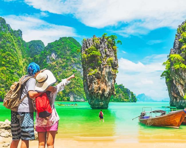 Kha Phing Kan Thailand Painting By Numbers Kits