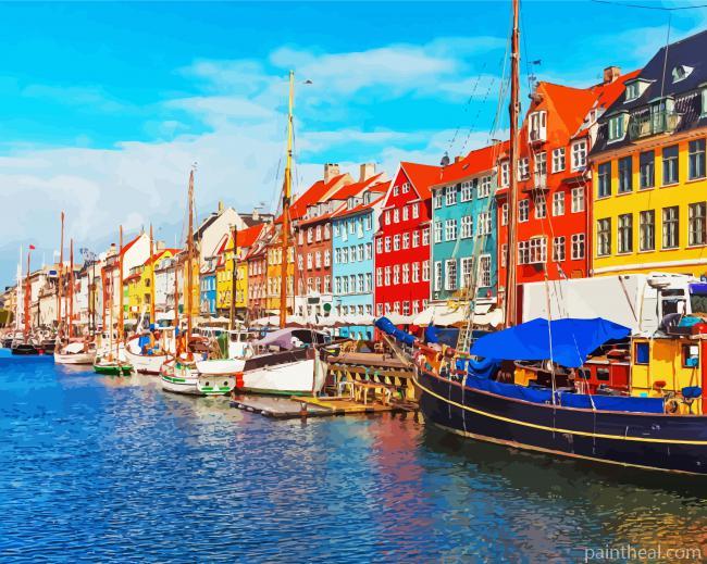 Brygge Houses Painting By Numbers Kits