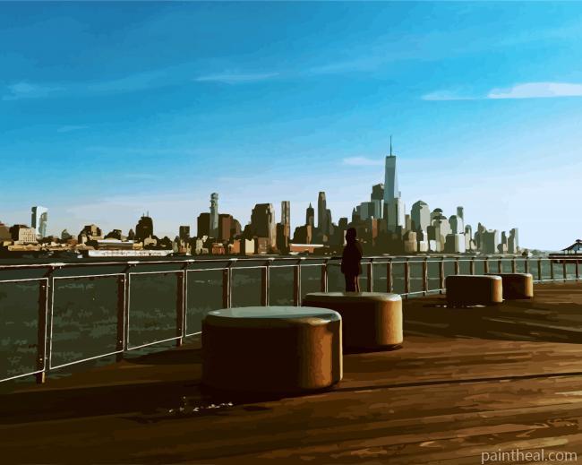 Hoboken US A Pier Park Painting By Numbers Kits