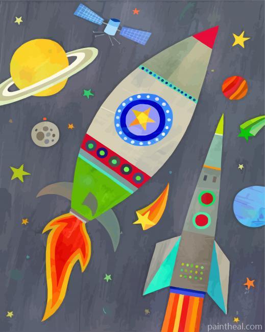 Rockets Painting By Numbers Kits