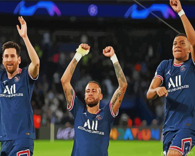 Paris Saint Germain Players Painting By Numbers Kits