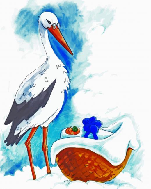 Bird and Basket and Baby Painting By Numbers Kits