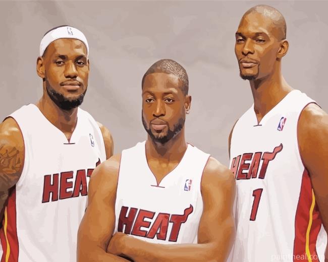 Miami Heat Players Painting By Numbers Kits