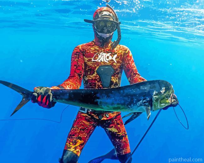 Spearfishing -Paint By Numbers Painting By Numbers Kits