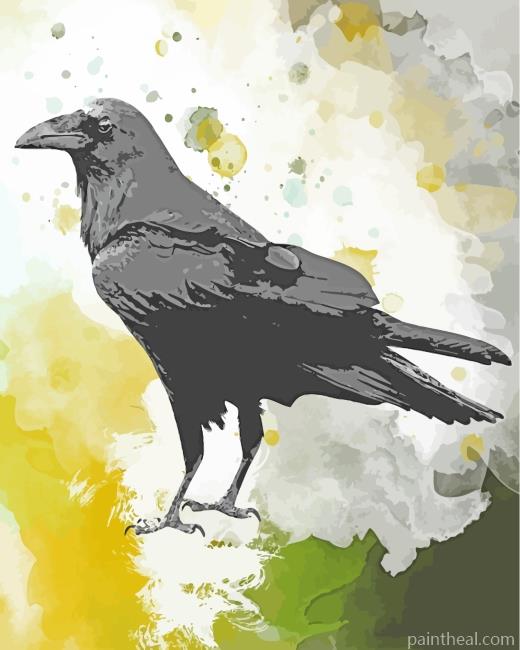 Raven Bird Art Painting By Numbers Kits