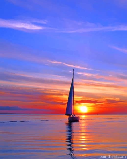 Sailing Into The Sunset Painting By Numbers Kits