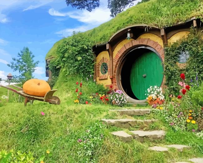 Hobbit Hole New Zealand Painting By Numbers Kits