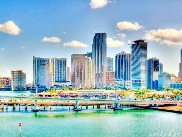 Downtown Miami Florida Cities Painting By Numbers Kits