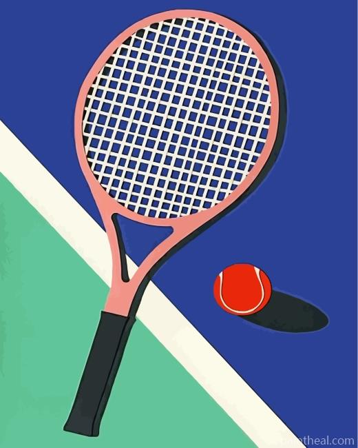 Tennis Ball And Racket Painting By Numbers Kits