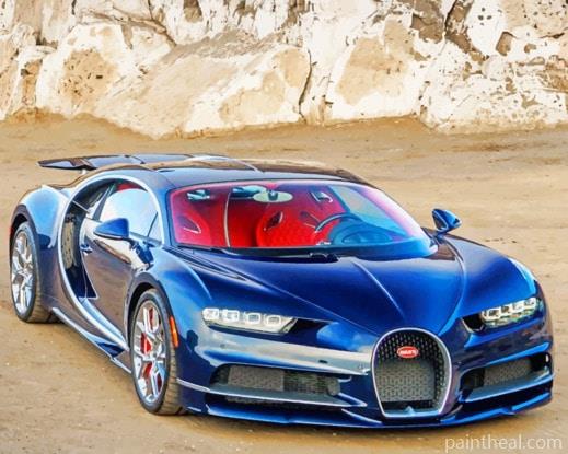 Bugatti Chiron Car NEW Painting By Numbers Kits