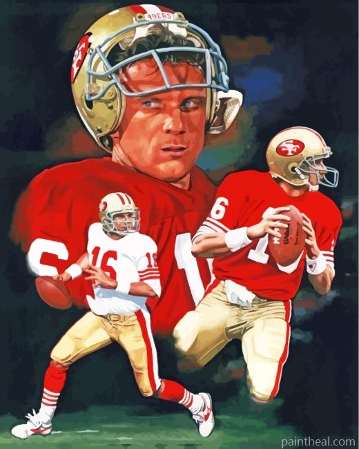 Joe Montana Player Art Painting By Numbers Kits