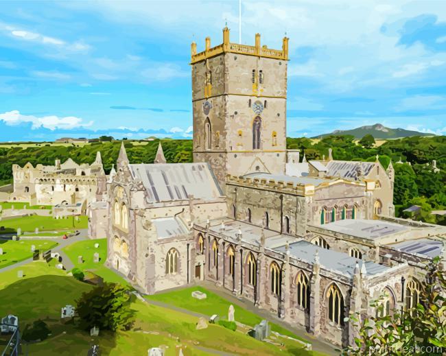St Davids Cathedral Painting By Numbers Kits