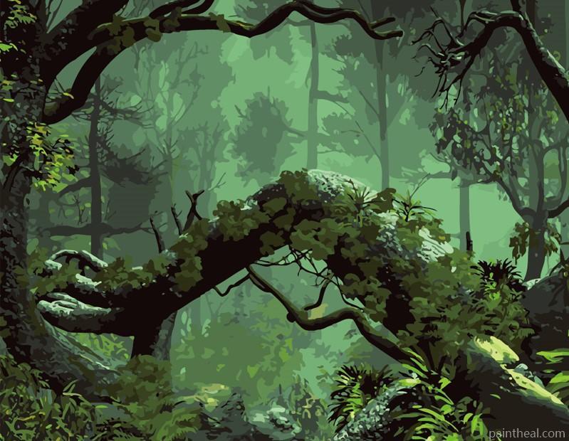 Dense Forest Painting By Numbers Kits