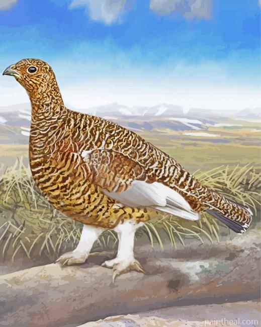 The Willow Ptarmigan Bird Painting By Numbers Kits